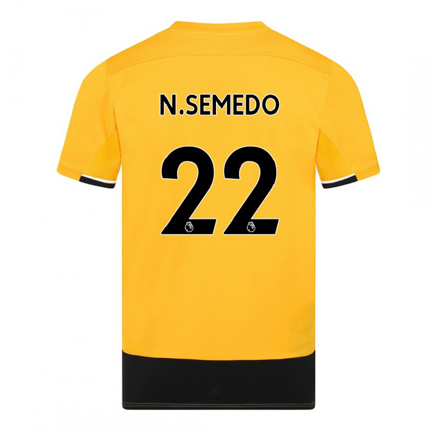 メンズフットボールネルソン・セメド#22イエロー ブラックホームシャツ2022/23ジャージーユニフォーム