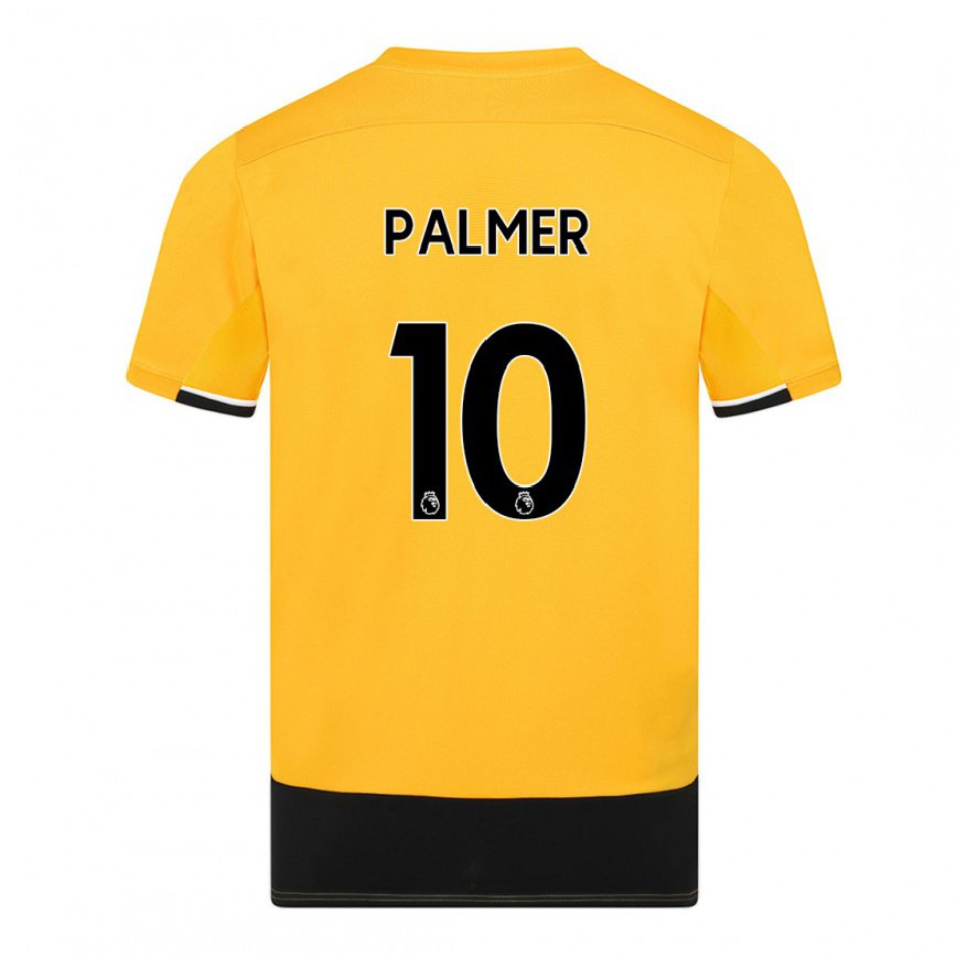 メンズフットボールジャミラ・パーマー#10イエロー ブラックホームシャツ2022/23ジャージーユニフォーム