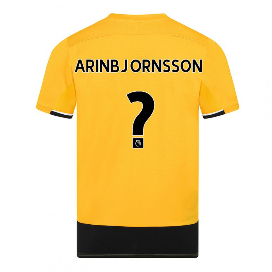 メンズフットボールパルミ・アリンビョルンソン#0イエロー ブラックホームシャツ2022/23ジャージーユニフォーム