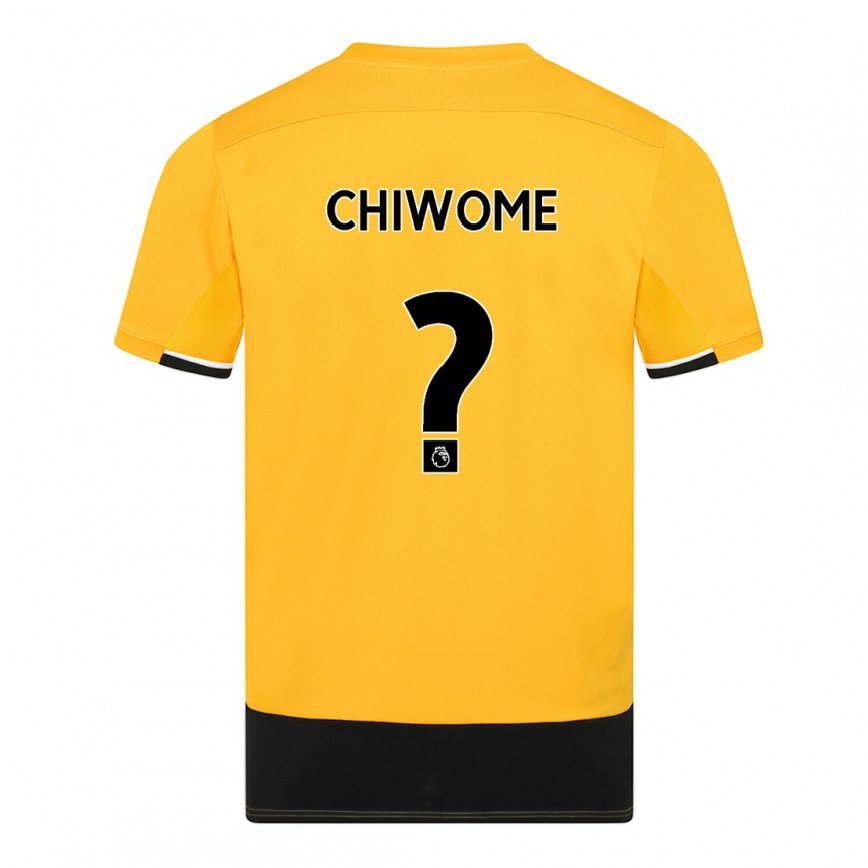 メンズフットボールレオン・チウォメ#0イエロー ブラックホームシャツ2022/23ジャージーユニフォーム