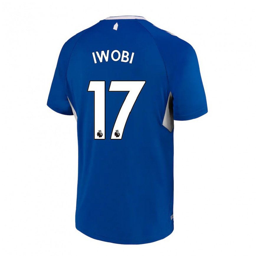 メンズフットボールアレックス・イウォビ#17ダークブルーホワイトホームシャツ2022/23ジャージーユニフォーム