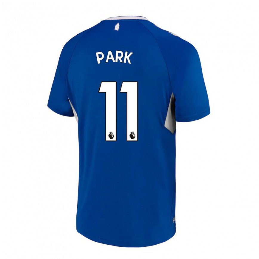 メンズフットボールジェス・パーク#11ダークブルーホワイトホームシャツ2022/23ジャージーユニフォーム