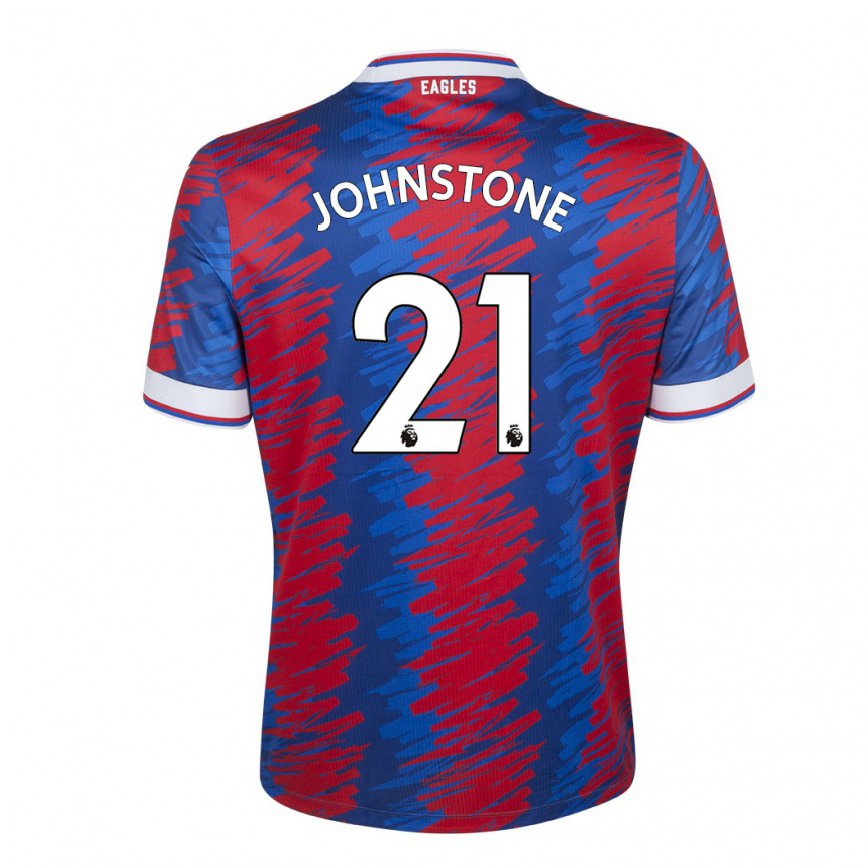 メンズフットボールサム・ジョンストン#21レッド ブルーホームシャツ2022/23ジャージーユニフォーム