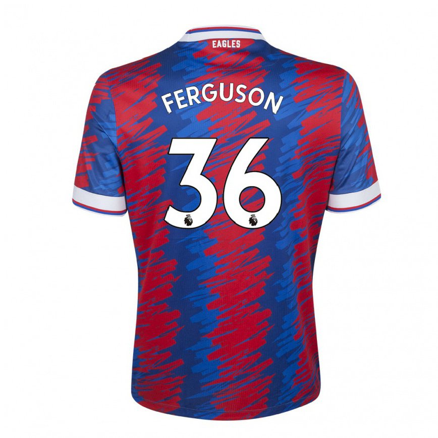 メンズフットボールネイサン・ファーガソン#36レッド ブルーホームシャツ2022/23ジャージーユニフォーム