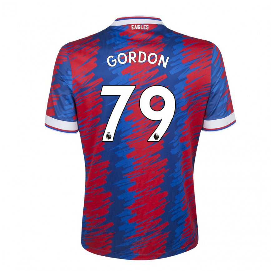 メンズフットボールジョン・キマニ・ゴードン#79レッド ブルーホームシャツ2022/23ジャージーユニフォーム