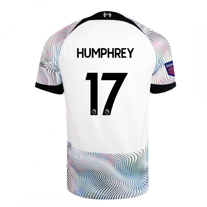 メンズフットボールカーラ・ハンフリー#17ホワイト カラフルアウェイシャツ2022/23ジャージーユニフォーム