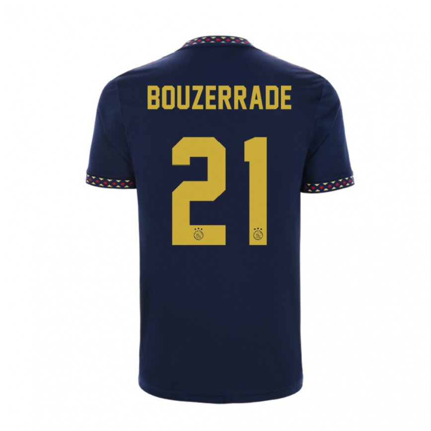 メンズフットボールザイナ・ブゼラード#21ダークブルーアウェイシャツ2022/23ジャージーユニフォーム