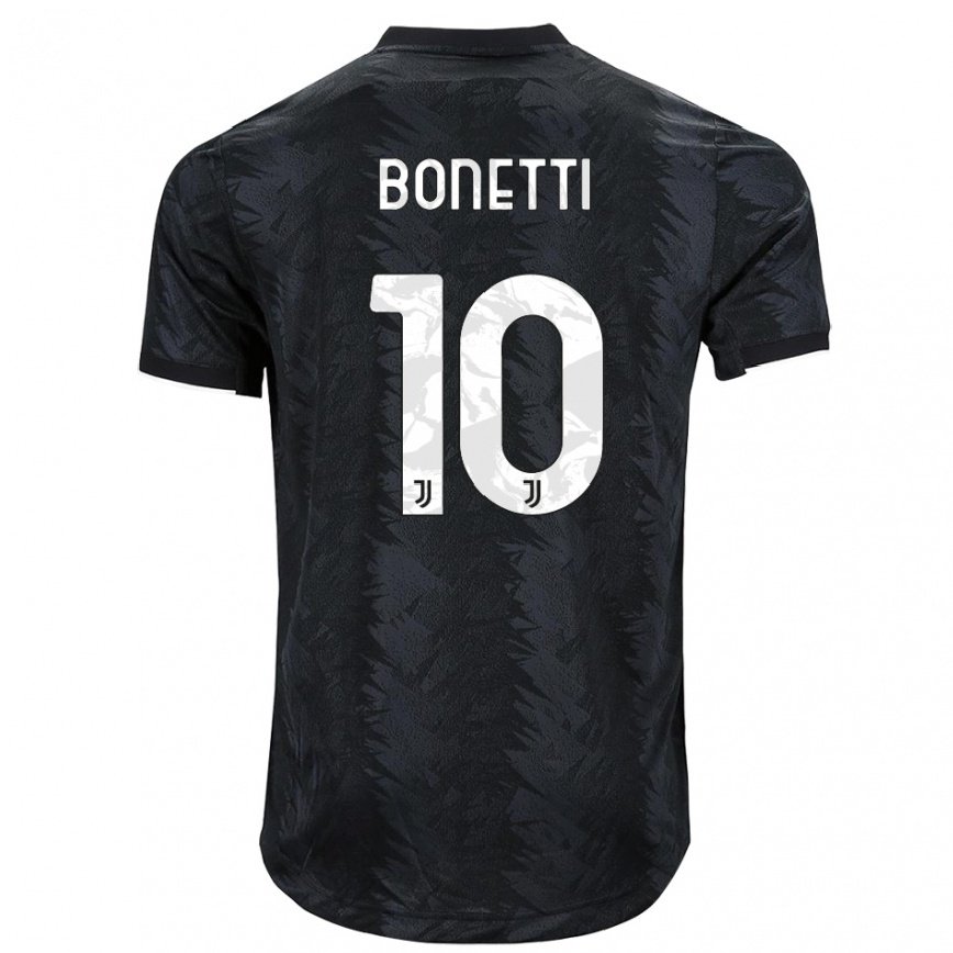 メンズフットボールアンドレア・ボネッティ#10ダークブラックアウェイシャツ2022/23ジャージーユニフォーム