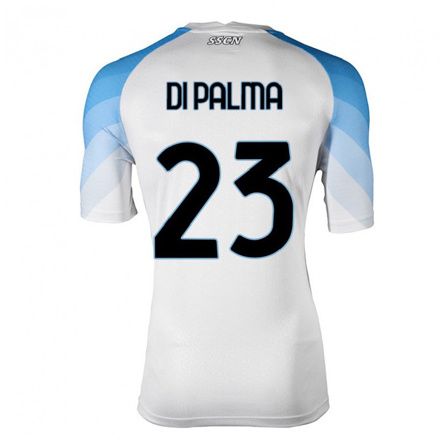 メンズフットボールマヌエル・ディ・パルマ#23ホワイトスカイブルーアウェイシャツ2022/23ジャージーユニフォーム
