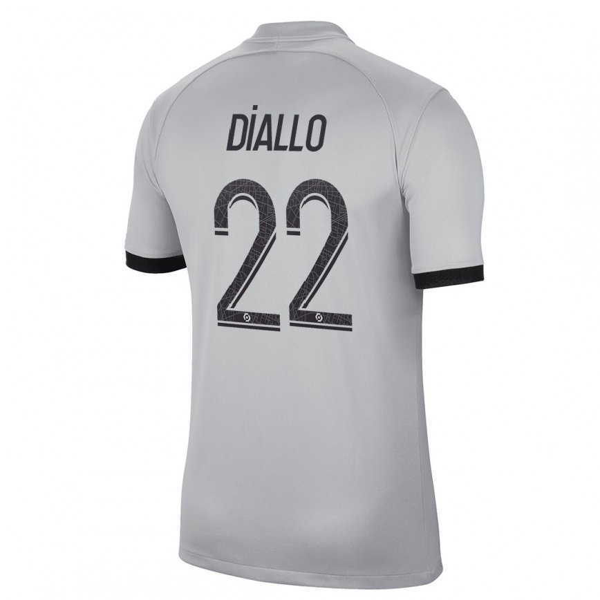 メンズフットボールアブドゥ・ディアロ#22グレーアウェイシャツ2022/23ジャージーユニフォーム