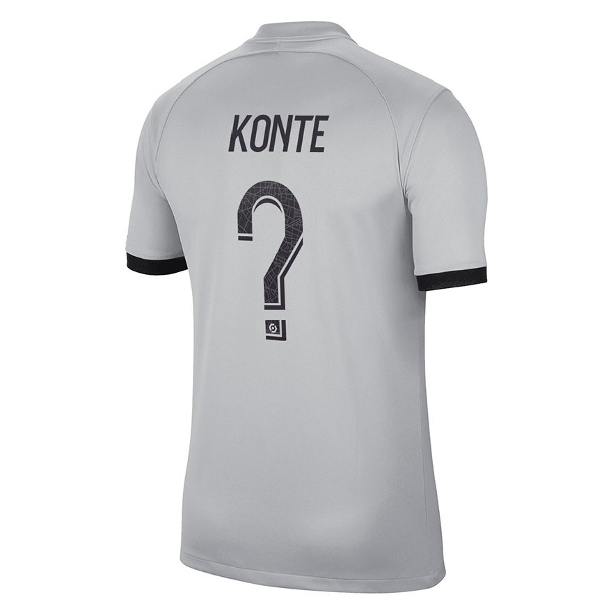 メンズフットボールmaeta Konte#0グレーアウェイシャツ2022/23ジャージーユニフォーム