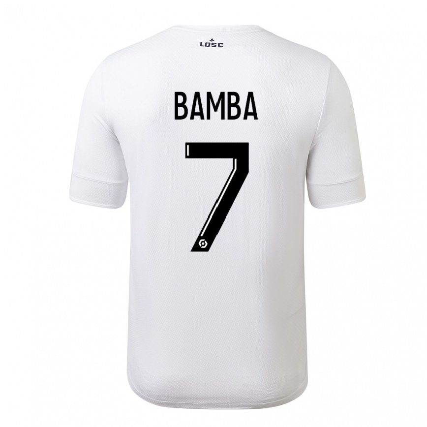 メンズフットボールジョナタン・バンバ#7ホワイトクリムゾンアウェイシャツ2022/23ジャージーユニフォーム