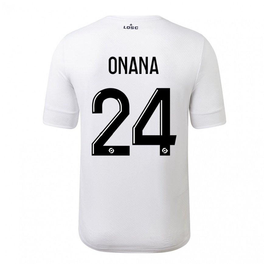 メンズフットボールアマドゥ・オナナ#24ホワイトクリムゾンアウェイシャツ2022/23ジャージーユニフォーム