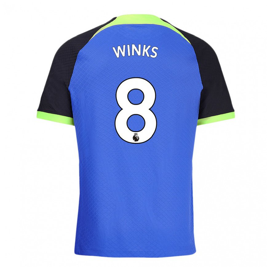 メンズフットボールハリー・ウィンクス#8ブルーグリーンアウェイシャツ2022/23ジャージーユニフォーム