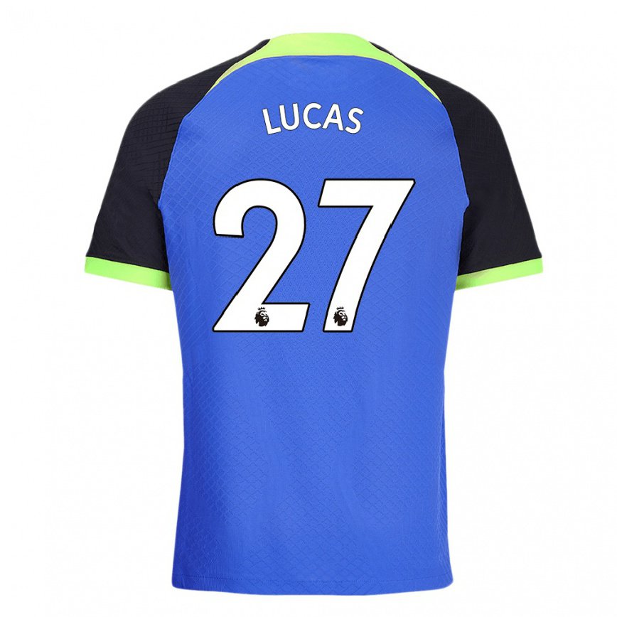 メンズフットボールルーカス・ロドリゲス・モウラ・ダ・シルヴァ#27ブルーグリーンアウェイシャツ2022/23ジャージーユニフォーム