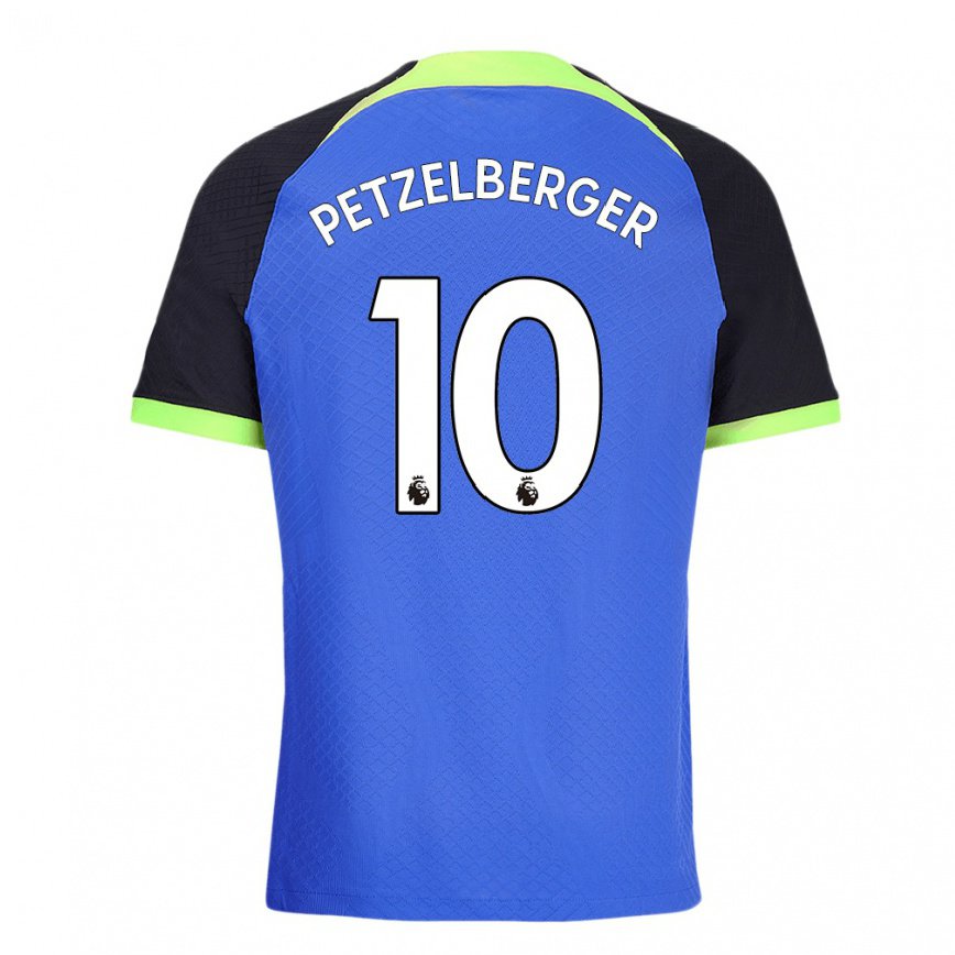 メンズフットボールラモーナ・ペッツェルバーガー#10ブルーグリーンアウェイシャツ2022/23ジャージーユニフォーム