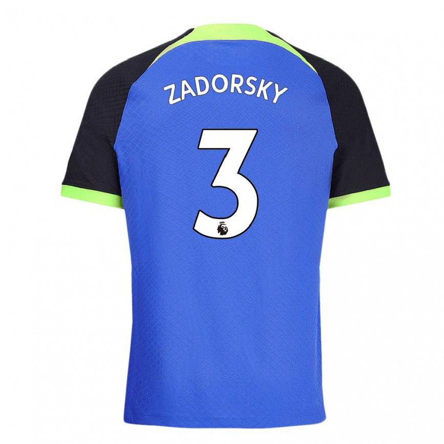 メンズフットボールシェリナ・ザドルスキー#3ブルーグリーンアウェイシャツ2022/23ジャージーユニフォーム