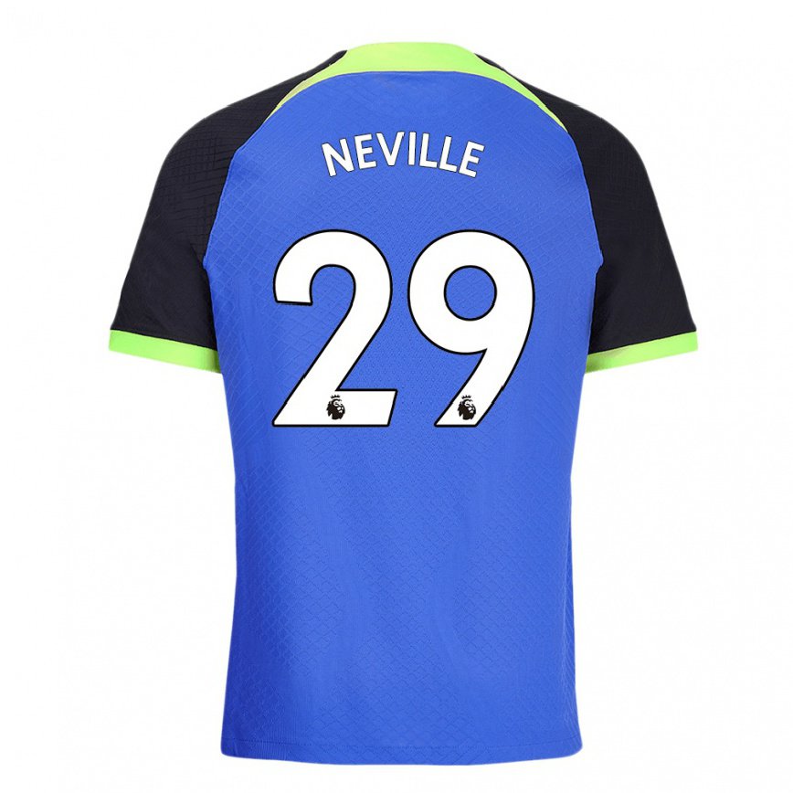 メンズフットボールアシュリー・ネヴィル#29ブルーグリーンアウェイシャツ2022/23ジャージーユニフォーム
