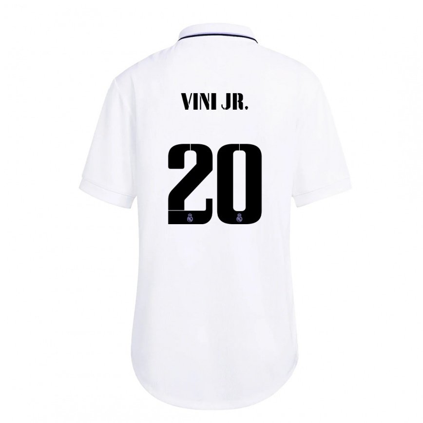 レディースフットボールヴィニシウス・ジョゼ・パイション・デ・オリヴェイラ・ジュニオール#20紫のホワイトホームシャツ2022/23ジャージーユニフォーム