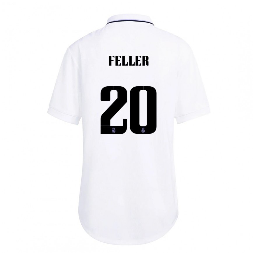 レディースフットボールナオミ・フェラー#20紫のホワイトホームシャツ2022/23ジャージーユニフォーム