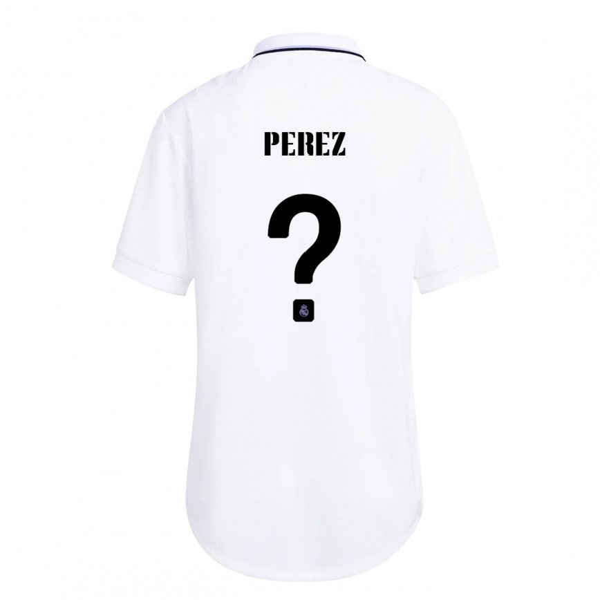 レディースフットボールイェレイ・ペレス#0紫のホワイトホームシャツ2022/23ジャージーユニフォーム