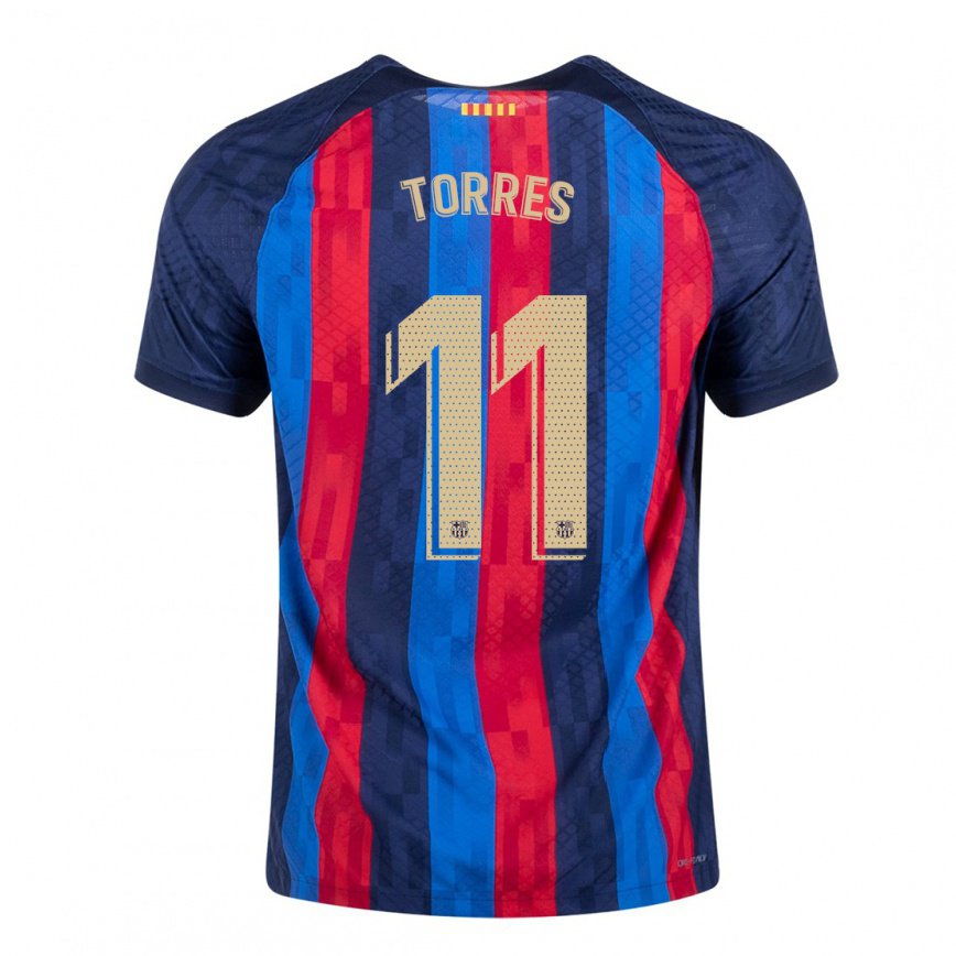 レディースフットボールフェラン・トーレス#11ブルースカーレットホームシャツ2022/23ジャージーユニフォーム