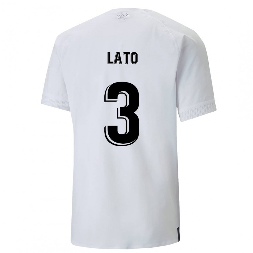 レディースフットボールアントニオ・ラトーレ・グルエソ#3クリーミーホワイトホームシャツ2022/23ジャージーユニフォーム