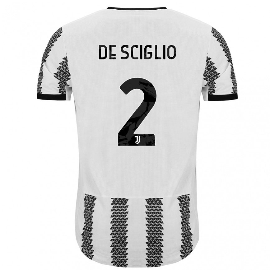 レディースフットボールマッティア・デ・シリオ#2ホワイトブラックホームシャツ2022/23ジャージーユニフォーム