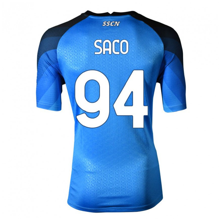 レディースフットボールコリ・サコ#94ダークブルーグレーホームシャツ2022/23ジャージーユニフォーム