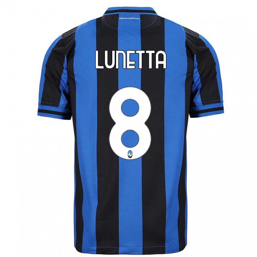 レディースフットボールガブリエル・ルネッタ#8ブルー ブラックホームシャツ2022/23ジャージーユニフォーム