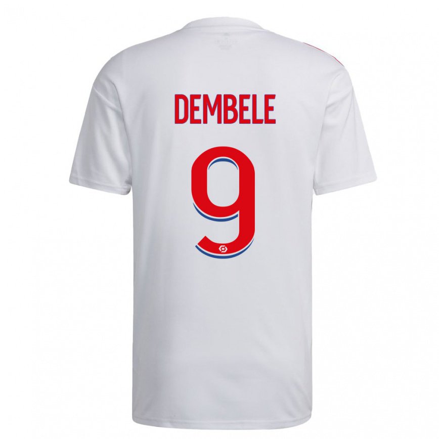 レディースフットボールムサ・デンベレ#9ホワイト ブルーレッドホームシャツ2022/23ジャージーユニフォーム