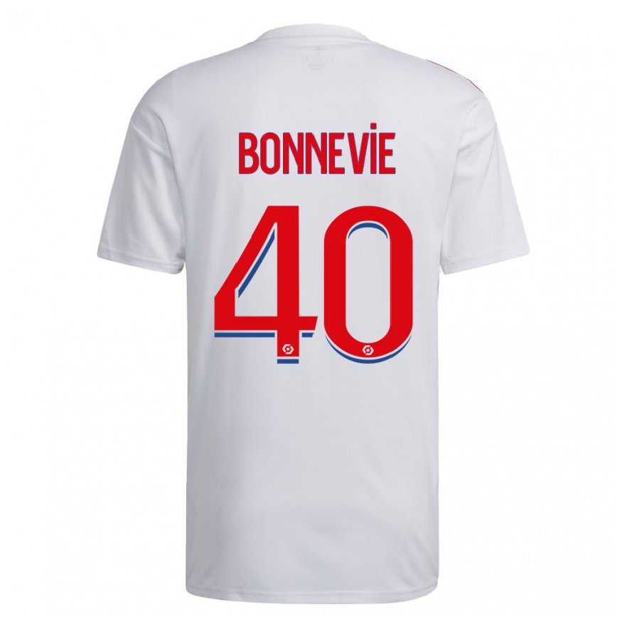レディースフットボールケイン・ボネヴィー#40ホワイト ブルーレッドホームシャツ2022/23ジャージーユニフォーム