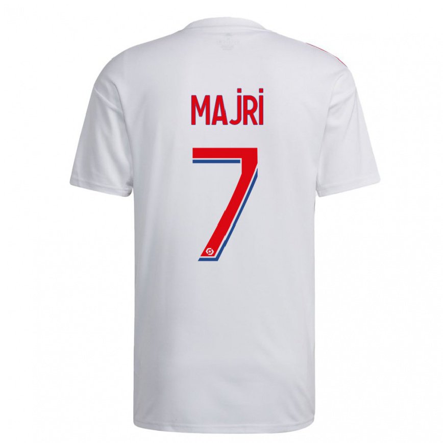 レディースフットボールアメル・マイリ#7ホワイト ブルーレッドホームシャツ2022/23ジャージーユニフォーム