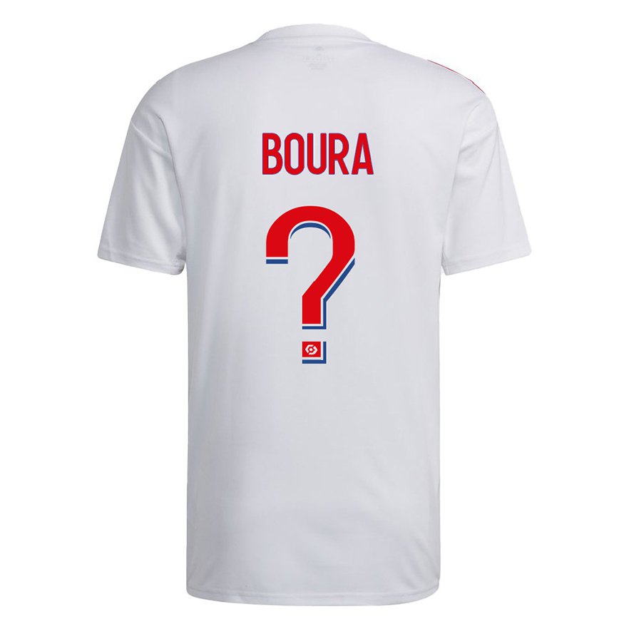 レディースフットボールアマル・ボウラ#0ホワイト ブルーレッドホームシャツ2022/23ジャージーユニフォーム