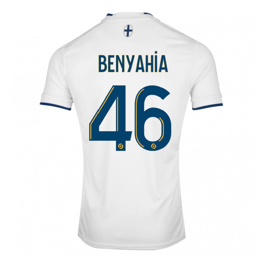 レディースフットボールアイハン・ベンヤヒア=タニ#46ホワイトサファイアホームシャツ2022/23ジャージーユニフォーム