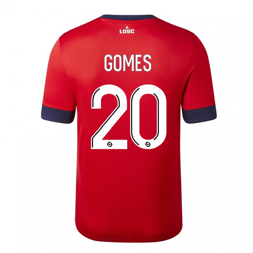 レディースフットボールアンヘル・ゴメス#20レッドキャンディーアップルホームシャツ2022/23ジャージーユニフォーム