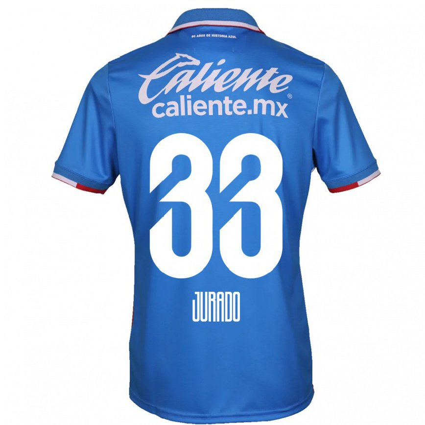 レディースフットボールセバスティアン・フラド・ロカ#33アズールブルーホームシャツ2022/23ジャージーユニフォーム