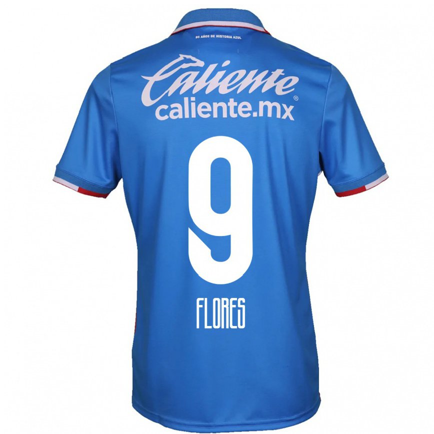 レディースフットボールダニエラ・フローレス#9アズールブルーホームシャツ2022/23ジャージーユニフォーム