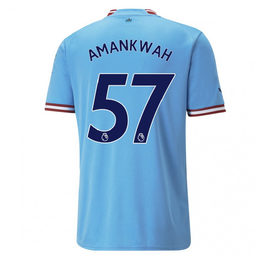 レディースフットボールイエボア・アマンクワ#57ブルーレッドホームシャツ2022/23ジャージーユニフォーム