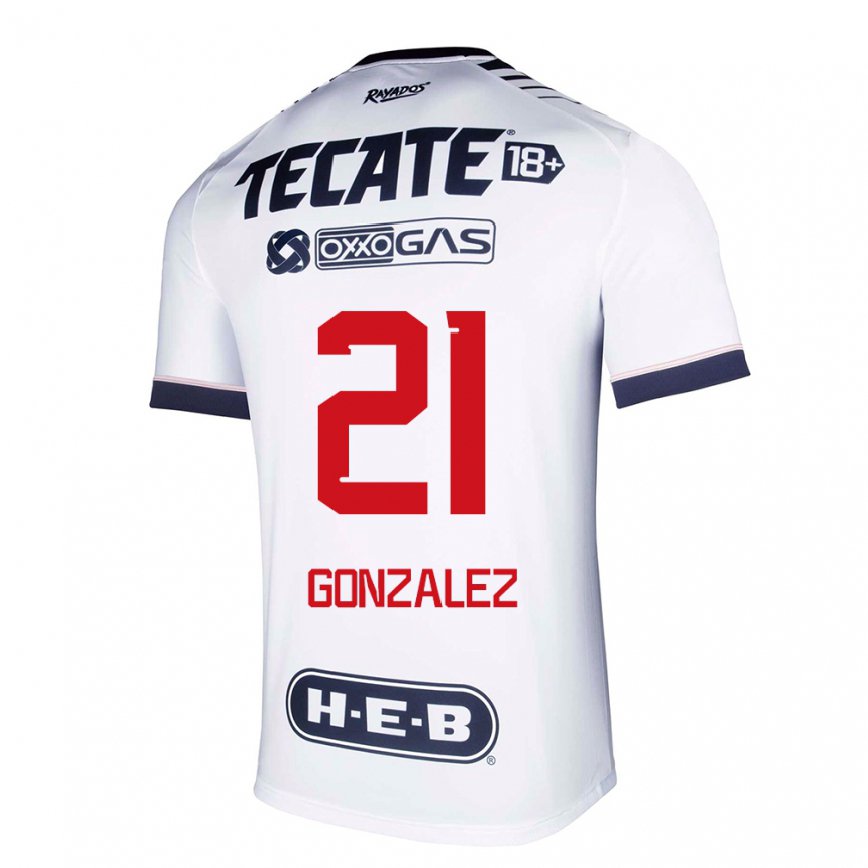 レディースフットボールアルトゥーロ・ゴンサレス#21ホワイトスペースホームシャツ2022/23ジャージーユニフォーム