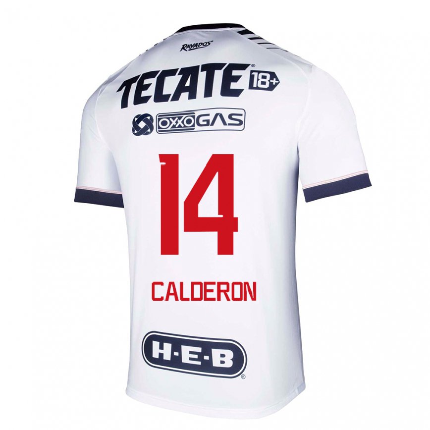 レディースフットボールアレハンドラ・カルデロン#14ホワイトスペースホームシャツ2022/23ジャージーユニフォーム
