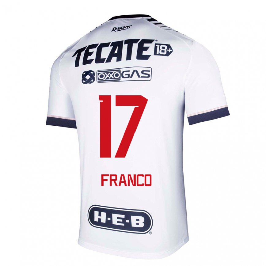 レディースフットボールヤミール・フランコ#17ホワイトスペースホームシャツ2022/23ジャージーユニフォーム