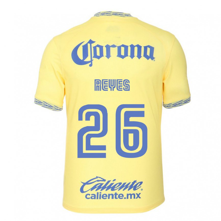 レディースフットボールサルバドール・レイズ・チャベス#26レモンイエローホームシャツ2022/23ジャージーユニフォーム