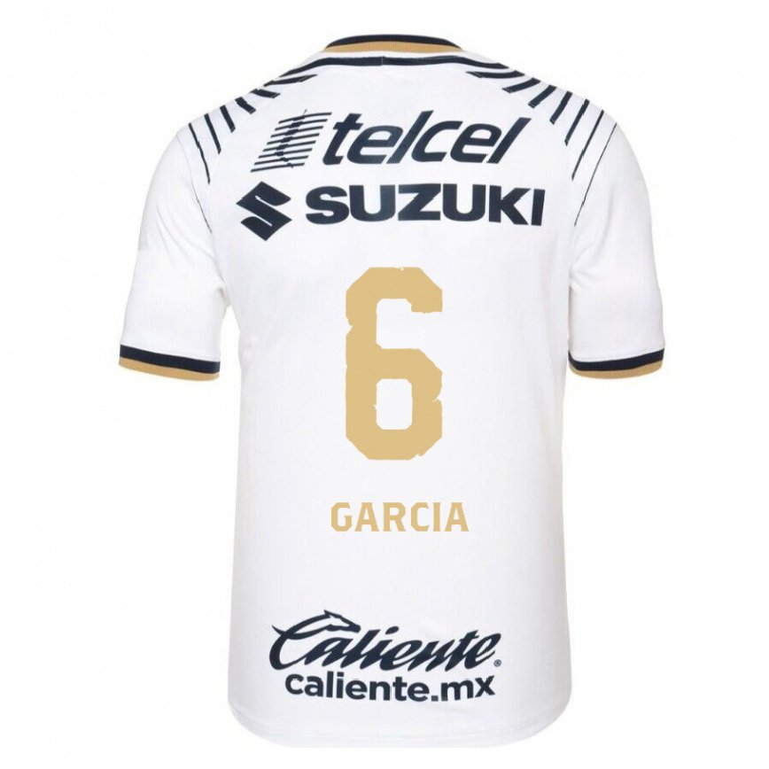 レディースフットボールマルコ・ガルシア#6ホワイトデニムホームシャツ2022/23ジャージーユニフォーム