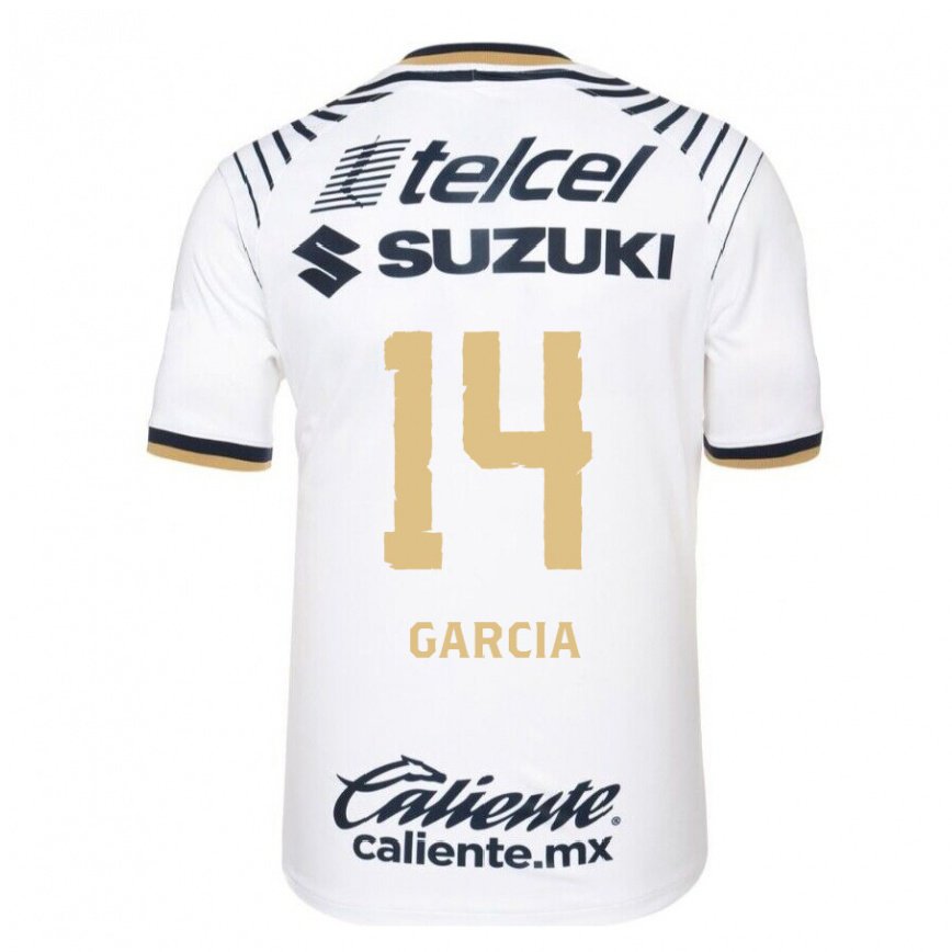 レディースフットボールアマウリ・ガルシア#14ホワイトデニムホームシャツ2022/23ジャージーユニフォーム