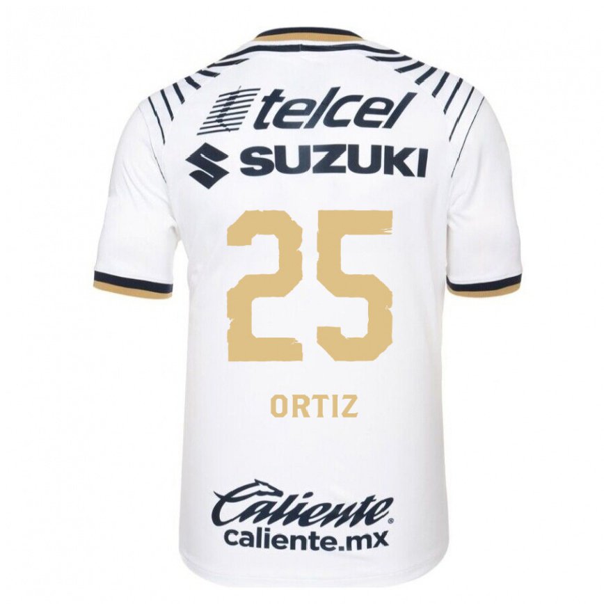 レディースフットボールアルトゥーロ・オルティス#25ホワイトデニムホームシャツ2022/23ジャージーユニフォーム
