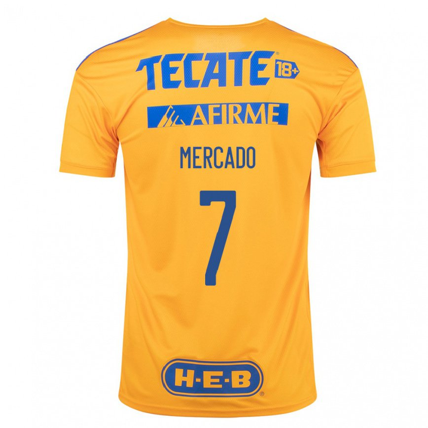 レディースフットボールリリアナ・メルカド#7バンブルビーイエローホームシャツ2022/23ジャージーユニフォーム