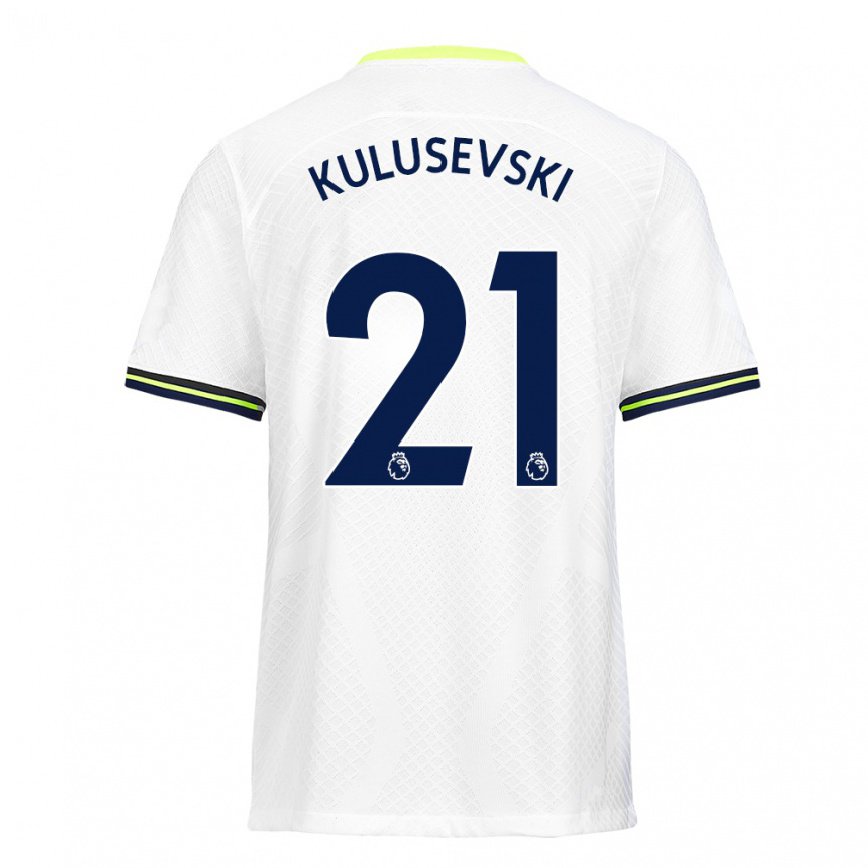 レディースフットボールデヤン・クルゼフスキ#21ホワイト グリーンホームシャツ2022/23ジャージーユニフォーム