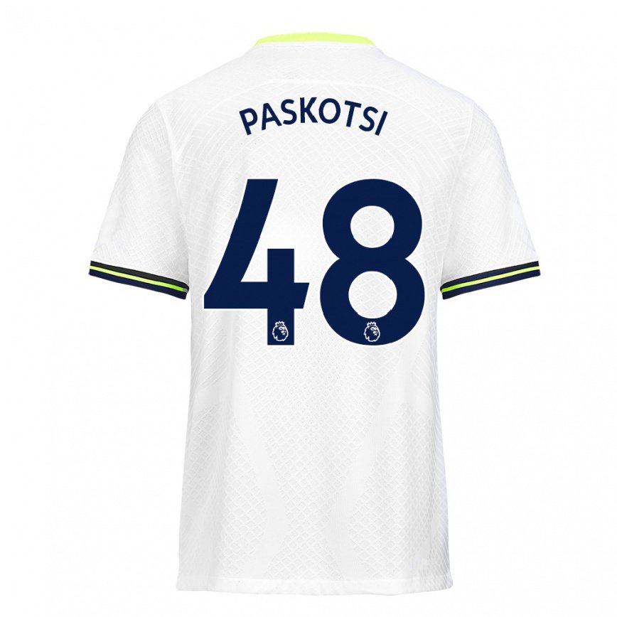レディースフットボールマクシム・パスコッチ#48ホワイト グリーンホームシャツ2022/23ジャージーユニフォーム