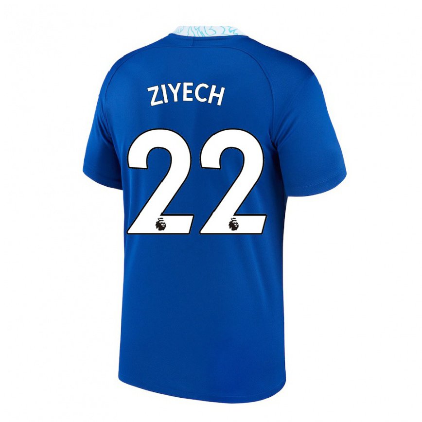 レディースフットボールハキム・ツィエク#22ダークブルーホームシャツ2022/23ジャージーユニフォーム